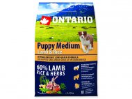 Ontario puppy medium lamb+rice, 2,25kg