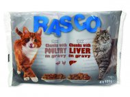 Kapsiky RASCO Cat Multipack s drbe /s jtry 4 x 100g 400g