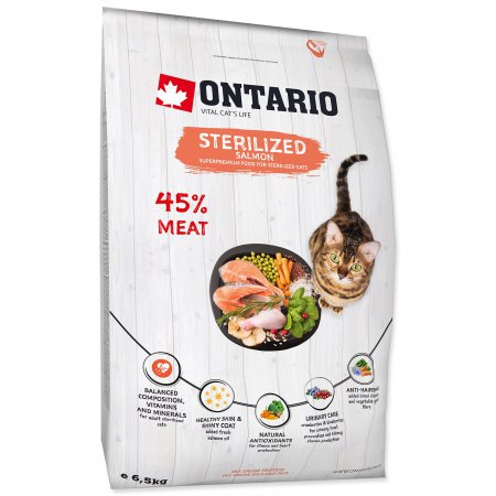 ONTARIO Cat Sterilised Salmon (6,5kg)