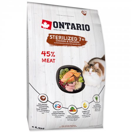 ONTARIO Cat Sterilised 7+ (6,5kg)