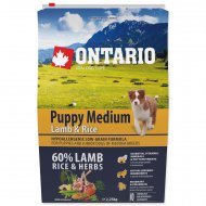 Ontario Puppy Medium Lamb & Rice 2,25kg