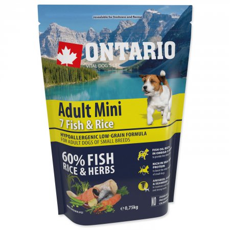 Ontario Adult Mini Fish & Rice 0,75kg